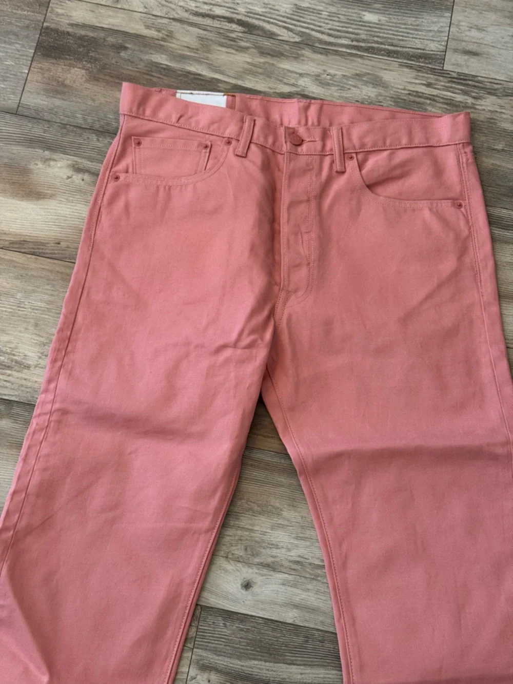 Levi's 501 original fit jeans Coral Pink Color Button Fly 34x30